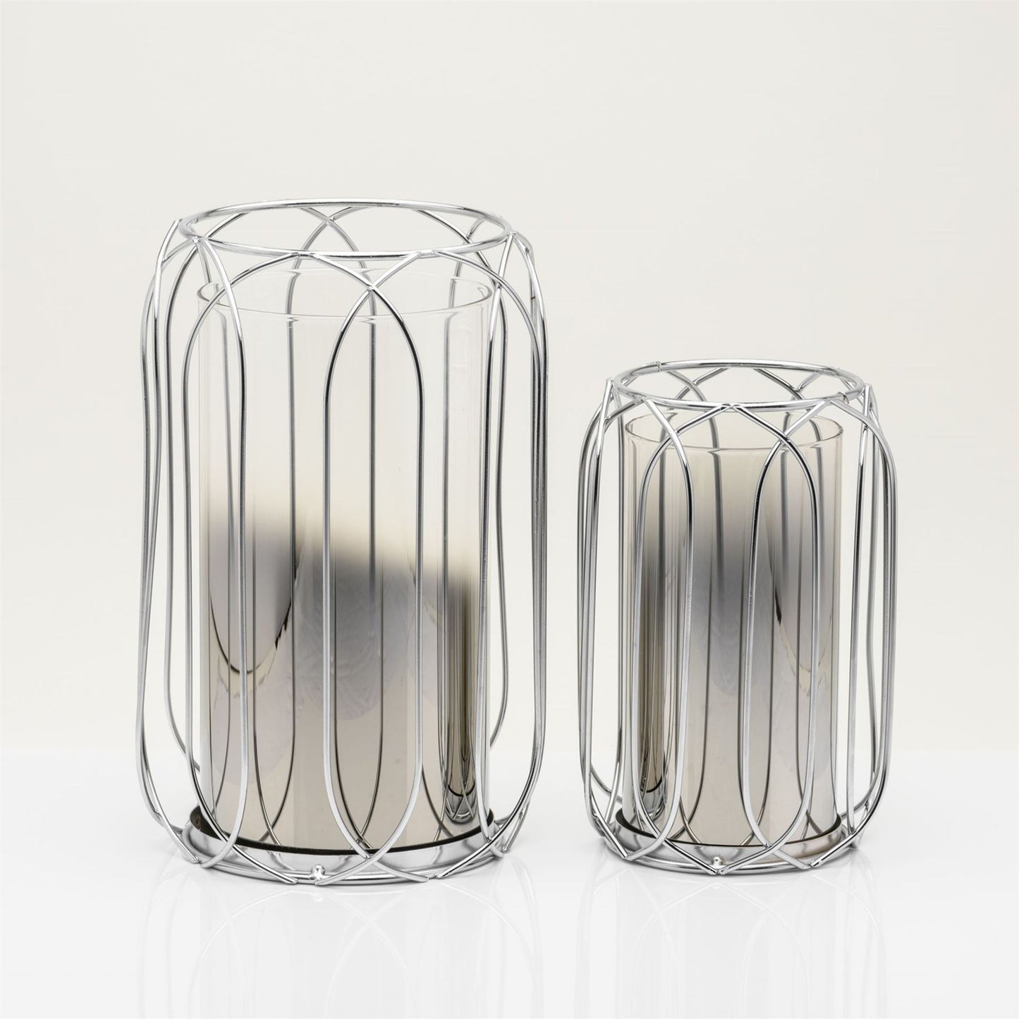 Hestia Silver Ombre Lantern 26cm