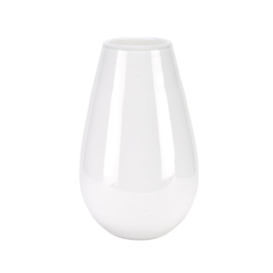Hestia White Opaque Rounded Vase 20cm