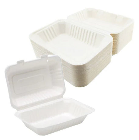 Food Box 1000ml (50 Pack 9" x 6" Biodegradable