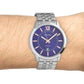 Sekonda Mens Dated Round Blue Dial Stainless Steel Bracelet Watch 1197