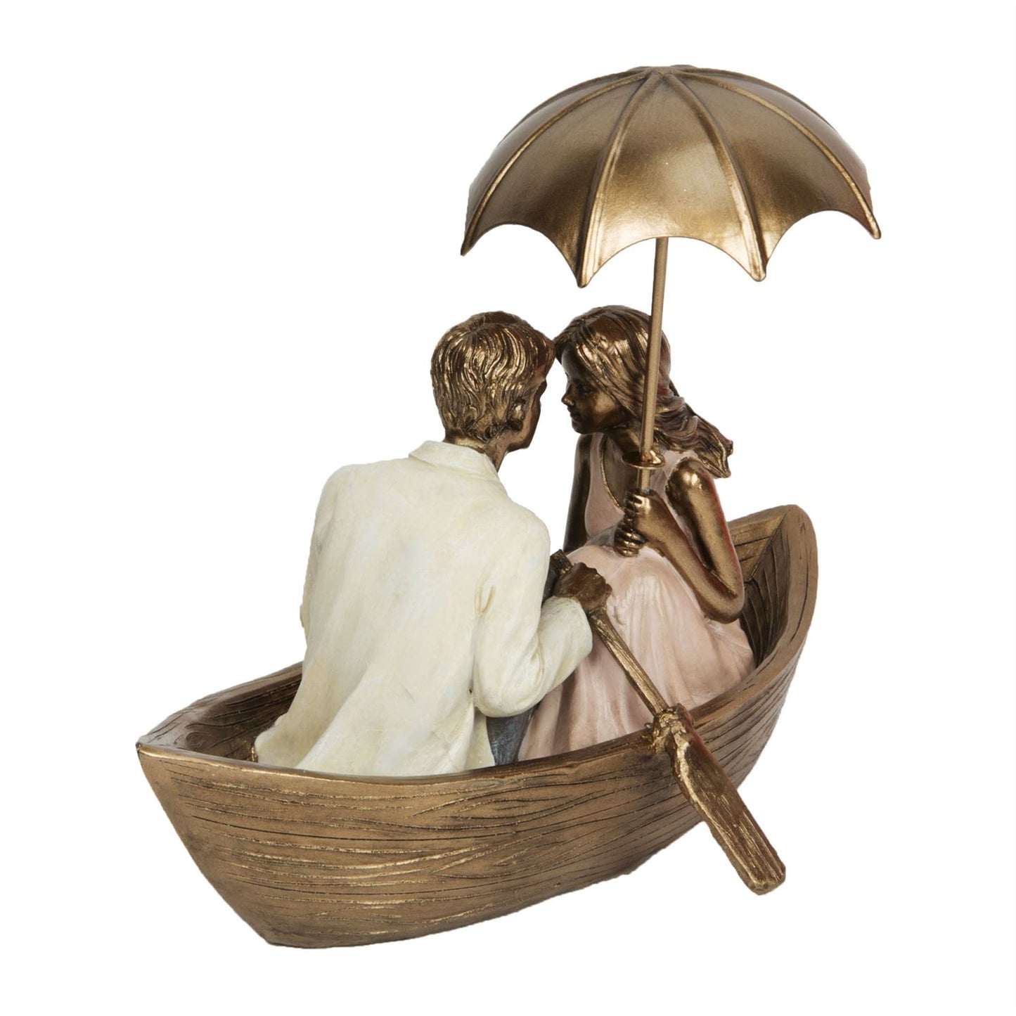 Rainy Day Collection Resin Figurine - Couple in Boat 13cm