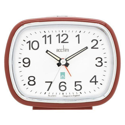 Acctim Camille Analogue Quartz Luminous Hands Chrome Bezel Alarm Clock Available Multiple Color