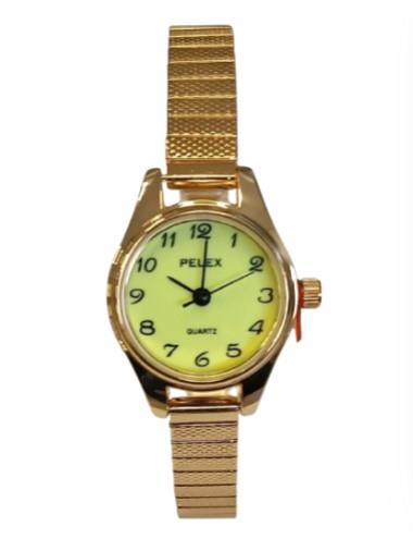 Pelex Ladies Big number Metal Bracelet Strap Quartz Watch Available Multiple Colour