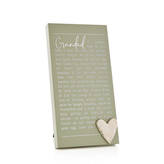 Moments Standing Plaque - Grandad