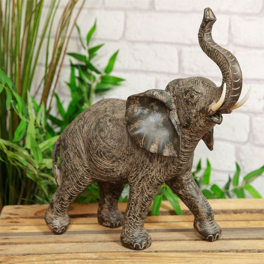 Naturecraft Collection - Elephant Trunk Raised Figurine