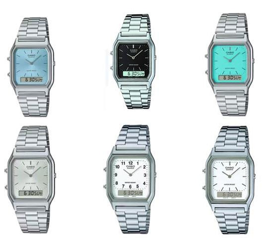 Casio Mens/Ladies Classic Analouge & Digital Dial Bracelet Watch AQ-230A Available Multiple Colour