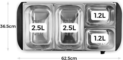 Tower 2 X 2.6L + 2 X1.2L Buffet Server