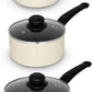 Swan Townhouse 3 Piece Sauce Pan Set Cream