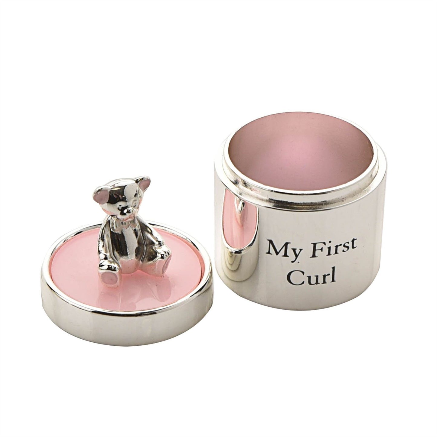 Bambino Silverplated First Tooth & Curl Set - Pink