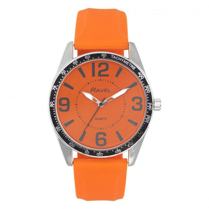 Ravel Mens Sports Dial Silicone Strap Watch Available Multiple Colour