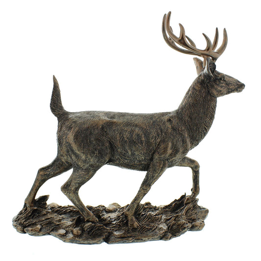 Bronze Finish Resin Figurine Stag