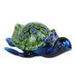 Objets d'Art Glass Figurine - Blue & Green Turtle