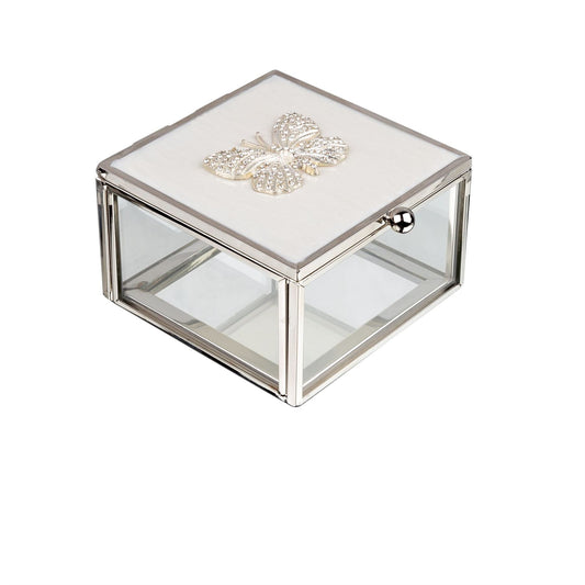 Sophia Butterfly Trinket Box with Enamel Lid and Diamantes