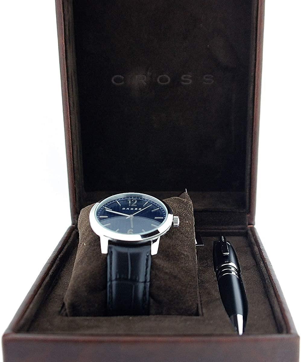 Black Leather Hugo Boss Watch And Pen Set Boss Watch And Icon