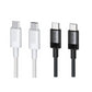 WYE 240W Braided Ultra Fast Charge/Sync C-C Cable 1m Black/White