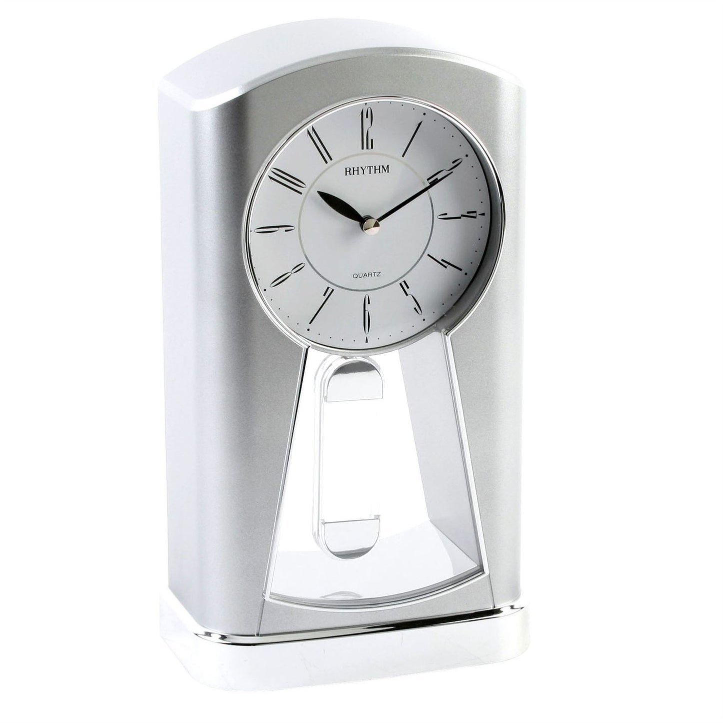 Rhythm Contemporary Motion Mantel Clock With Pendulum