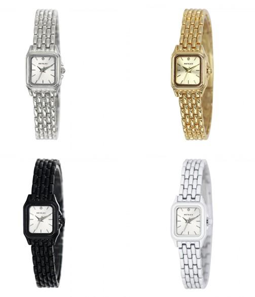 Henley Ladies Rectangular Petite Case sunray dial Bracelet Watch H07240 Available Multiple Colour