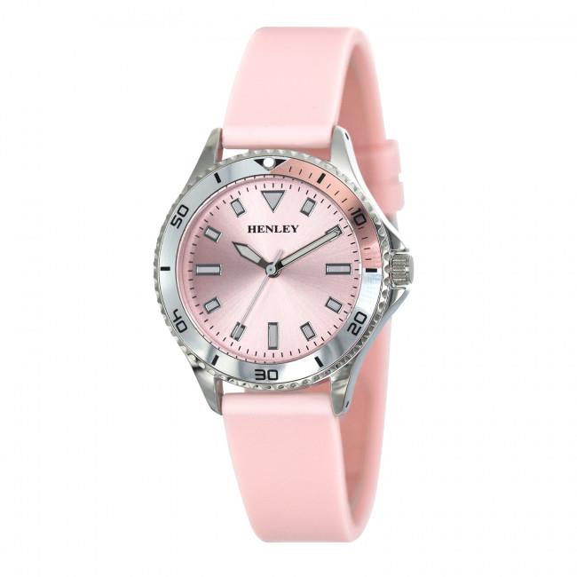 Henley Ladies Aluminium Top Ring Silicone Sports Watch H06188 Available Multiple Colour