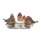 Five Robin Figurine Tealight Holder