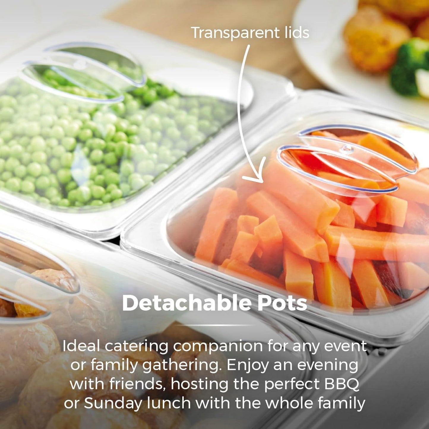 Tower 2 X 2.6L + 2 X1.2L Buffet Server