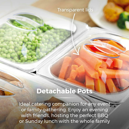 Tower 2 X 2.6L + 2 X1.2L Buffet Server