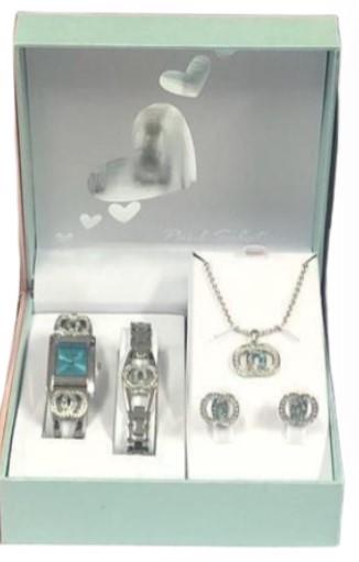 Paul Salatini Ladies Bling Barcelet Watch Gift Sets 27104 Available Multiple Colour