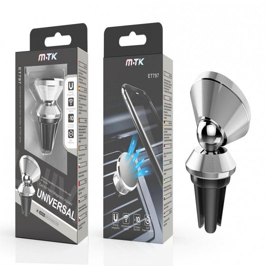 ET797 Universal Magnetica Mobile Holder for Car Airvent, Silver