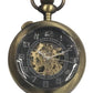 Mens & Ladies Mechanical Hand Winding Half Hunter Steampunk Bronze Pocket Watch