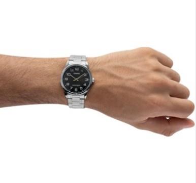 Casio Mens Basic Analogue Stainless Steel Bracelet Easy Reader Dial Watch - MTP-V001D