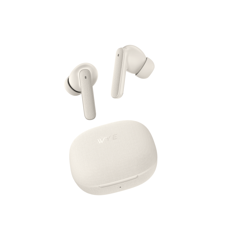 WyeWave In-Ear Wireless Soft-Buds Water Resistant and ENC Beige