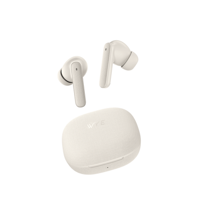 WyeWave In-Ear Wireless Soft-Buds Water Resistant and ENC Beige