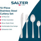 Salter 16Pcs Bakewell 18/0 Stainless Steel Cutlery Set - Forks, Knives, Dessert Spoons & Teaspoons
