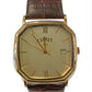 Limit Mens Basic Dated Golden dial with Brown Faux Leather Dress Watch