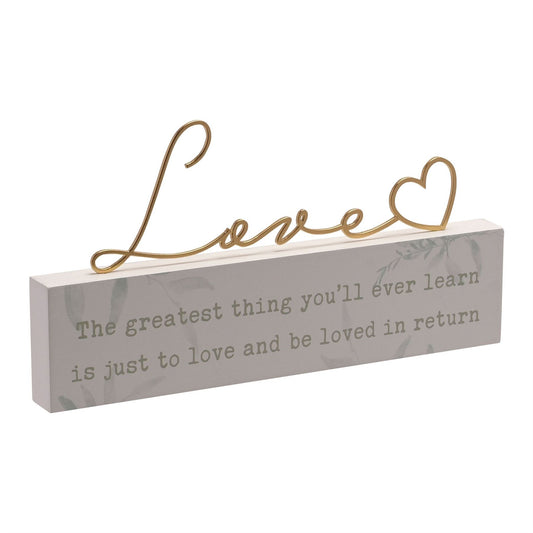 Love Story 'The Greatest Thing...' Mantel Plaque