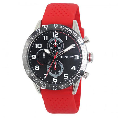 Henley Mens Fashion Large Polished Sports Rubber Silicone Watch H02225  Available Multiple Colour