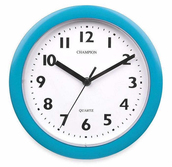 Champion Bold 9 inch Kitchen Black Wall Clock KC515 - Multiple Colour