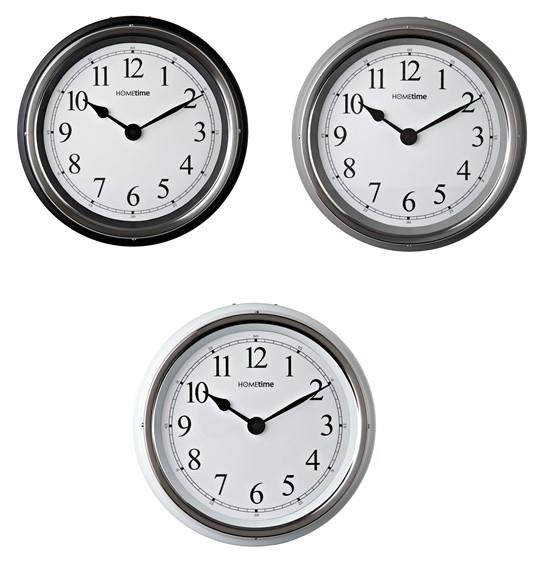 Hometime 35cm Wall Clock With Arabic Dial Available Multiple Colour