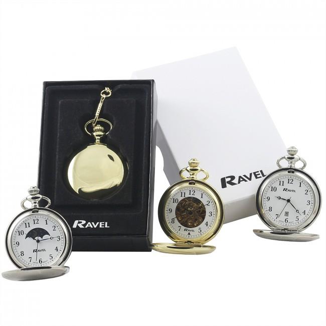 Ravel Chrome Dated Pocket Watch R1001.10