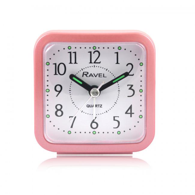 Ravel Rectangular Mini Bedside Quartz Alarm Clock RC043 Available Multiple Colour