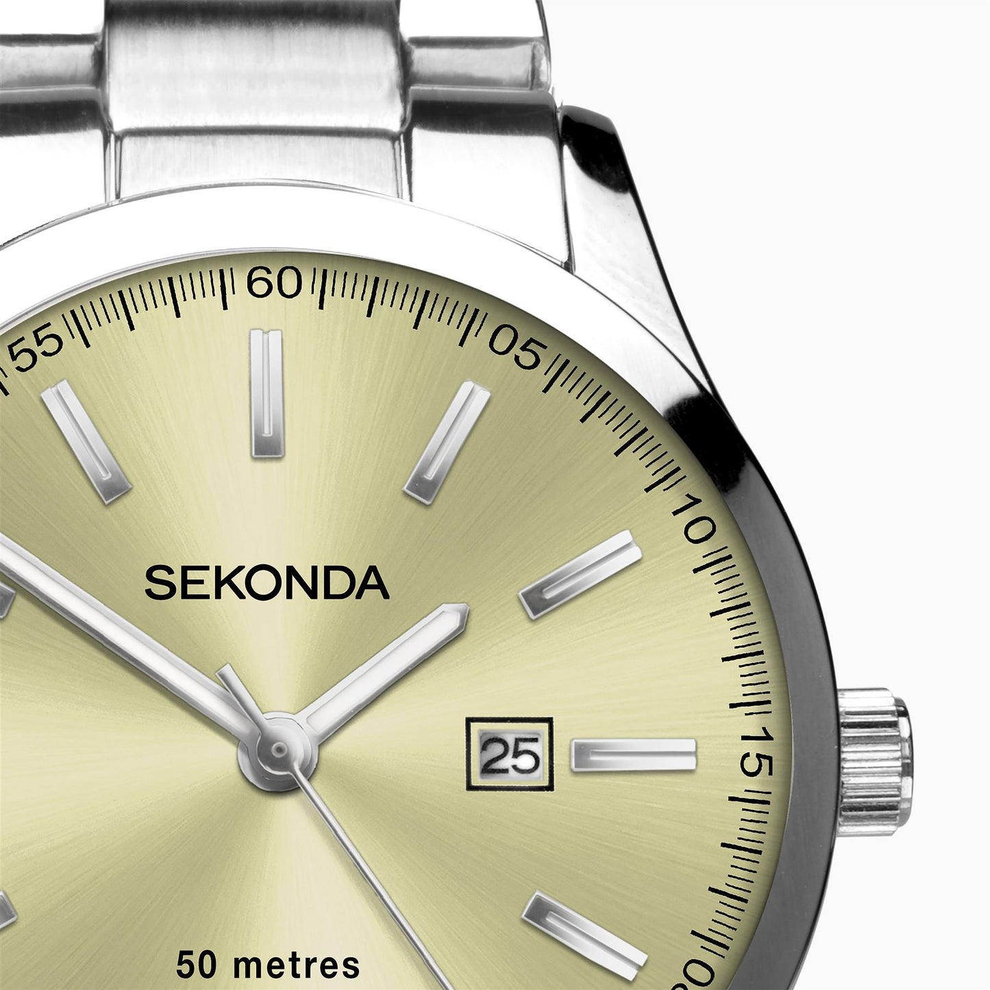 Sekonda Ladies Taylor Silver Alloy Case & Stainless Steel Bracelet with Yellow Dial watch 40547