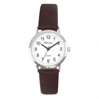 Ravel Ladies Basic Fox Leather Strap Watch R0129L Available Multiple Colour