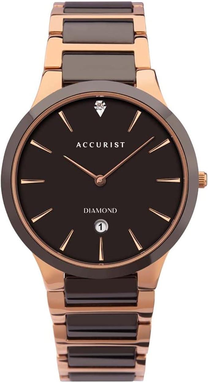 Accurist Mens Classic Watch (74012) - Round | Black Leather Strap | Black  Dial | Everyday Collection | Accurist
