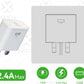 Woox MX0176 UK Folding Pin Single USB 2.4A Wall Charger without cable, White