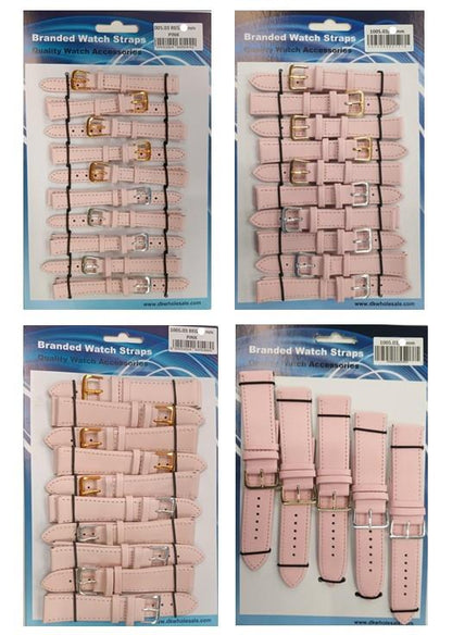 Leather Pink Watch Straps Pk10 Available sizes from 6mm To 24mm 1005.03