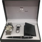 Luis Cardini Mens Watch, Pen, Wallet & Keychain Gift Sets 27145 Watch Model & Colour's May Varied