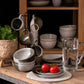 Hestia Set of 4 Reactive Glaze Grey Bowls