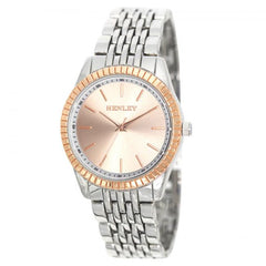 Henley Ladies Dress Bracelet Watch Silver/Rose Gold H07328.5