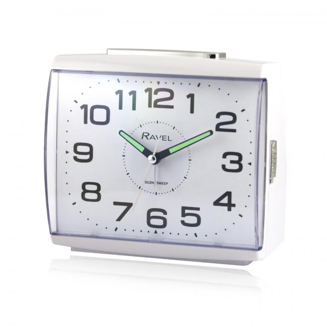 Ravel Large Square Retro Bedside / Mantle Quartz Alarm Clock RC037 Available Multiple Colour