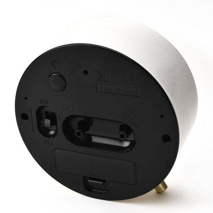 Wm. Widdop Alarm Clock Metal Feet with Light & Snooze - Grey