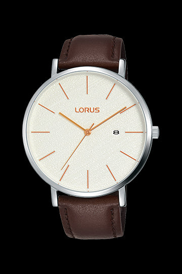 Lorus Mens Silver white dial Watch NEEDS BATTERY